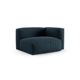 Martina Modulares Sofa Sitzelement, Rechte Seite, Sitztiefe 90 cm, aus Strukturierter Stoff in Blau Jeans (Boston Ocean), 120x120 cm von Micadoni – Bild 3