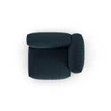 Martina Modulares Sofa Sitzelement, Rechte Seite, Sitztiefe 90 cm, aus Strukturierter Stoff in Blau Jeans (Boston Ocean), 120x120 cm von Micadoni – Bild 5