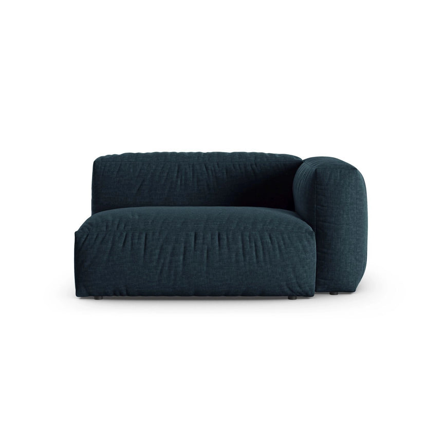 Martina Modulares Sofa Sitzelement, Rechte Seite, Sitztiefe 90 cm, aus Strukturierter Stoff in Blau Jeans (Boston Ocean), 160x120 cm von Micadoni – Bild 1