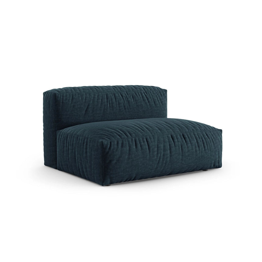 Martina Modulares Sofa Sitzelement, Rechte Seite, Sitztiefe 90 cm, aus Strukturierter Stoff in Blau Jeans (Boston Ocean), 160x120 cm von Micadoni – Bild 3