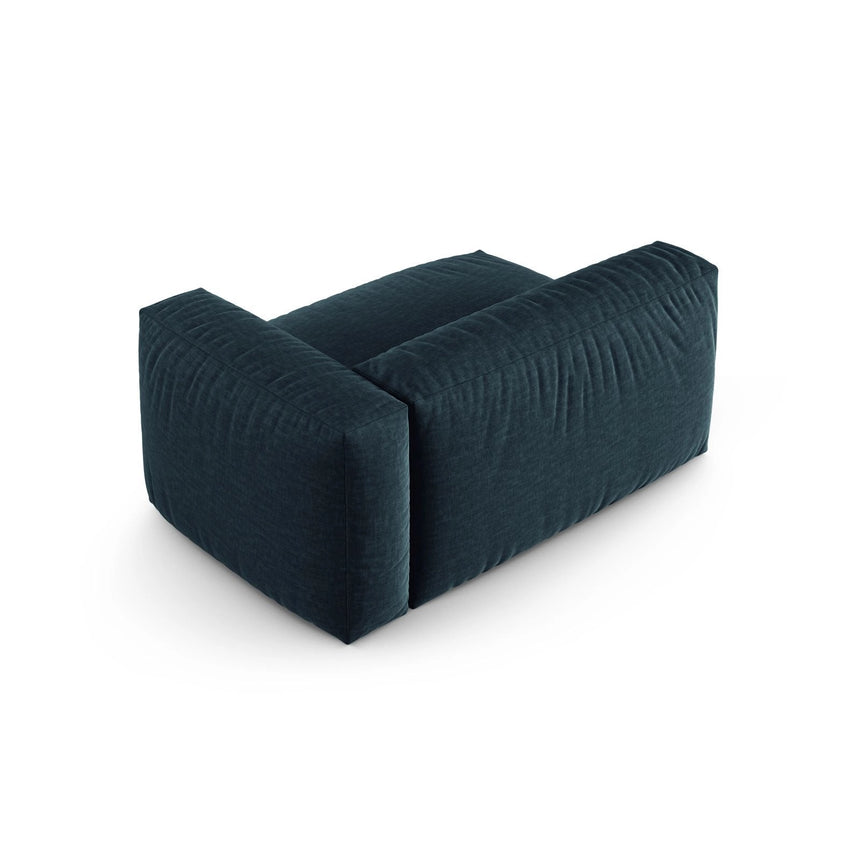 Martina Modulares Sofa Sitzelement, Rechte Seite, Sitztiefe 90 cm, aus Strukturierter Stoff in Blau Jeans (Boston Ocean), 160x120 cm von Micadoni – Bild 4