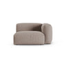 Martina Modulares Sofa Sitzelement, Rechte Seite, Sitztiefe 90 cm, aus Strukturierter Stoff in Dunkelbeige (Boston Trufa), 120x120 cm von Micadoni – Bild 1