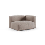 Martina Modulares Sofa Sitzelement, Rechte Seite, Sitztiefe 90 cm, aus Strukturierter Stoff in Dunkelbeige (Boston Trufa), 120x120 cm von Micadoni – Bild 3