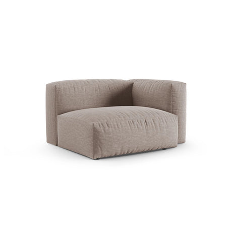 Martina Modulares Sofa Sitzelement, Rechte Seite, Sitztiefe 90 cm, aus Strukturierter Stoff in Dunkelbeige (Boston Trufa), 120x120 cm von Micadoni – Bild 3