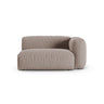 Martina Modulares Sofa Sitzelement, Rechte Seite, Sitztiefe 90 cm, aus Strukturierter Stoff in Dunkelbeige (Boston Trufa), 160x120 cm von Micadoni – Bild 1