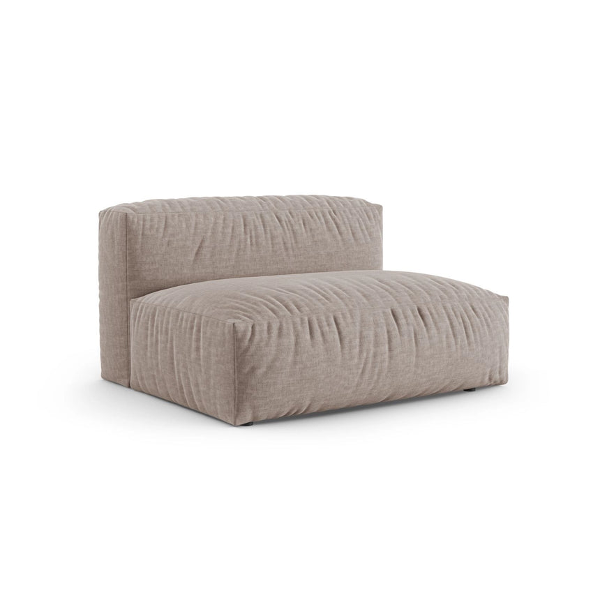Martina Modulares Sofa Sitzelement, Rechte Seite, Sitztiefe 90 cm, aus Strukturierter Stoff in Dunkelbeige (Boston Trufa), 160x120 cm von Micadoni – Bild 3