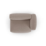 Martina Modulares Sofa Sitzelement, Rechte Seite, Sitztiefe 90 cm, aus Strukturierter Stoff in Dunkelbeige (Boston Trufa), 160x120 cm von Micadoni – Bild 5