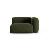 Martina Modulares Sofa Sitzelement, Rechte Seite, Sitztiefe 90 cm, aus Strukturierter Stoff in Grün (Boston Forest), 120x120 cm von Micadoni – Bild 1