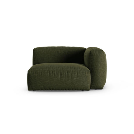 Martina Modulares Sofa Sitzelement, Rechte Seite, Sitztiefe 90 cm, aus Strukturierter Stoff in Grün (Boston Forest), 120x120 cm von Micadoni – Bild 1