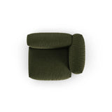 Martina Modulares Sofa Sitzelement, Rechte Seite, Sitztiefe 90 cm, aus Strukturierter Stoff in Grün (Boston Forest), 120x120 cm von Micadoni – Bild 5