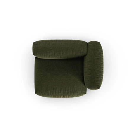 Martina Modulares Sofa Sitzelement, Rechte Seite, Sitztiefe 90 cm, aus Strukturierter Stoff in Grün (Boston Forest), 120x120 cm von Micadoni – Bild 5