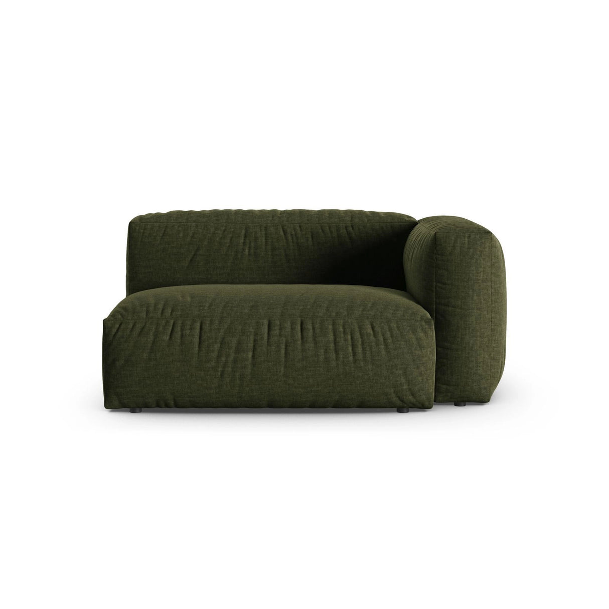 Martina Modulares Sofa Sitzelement, Rechte Seite, Sitztiefe 90 cm, aus Strukturierter Stoff in Grün (Boston Forest), 160x120 cm von Micadoni – Bild 1