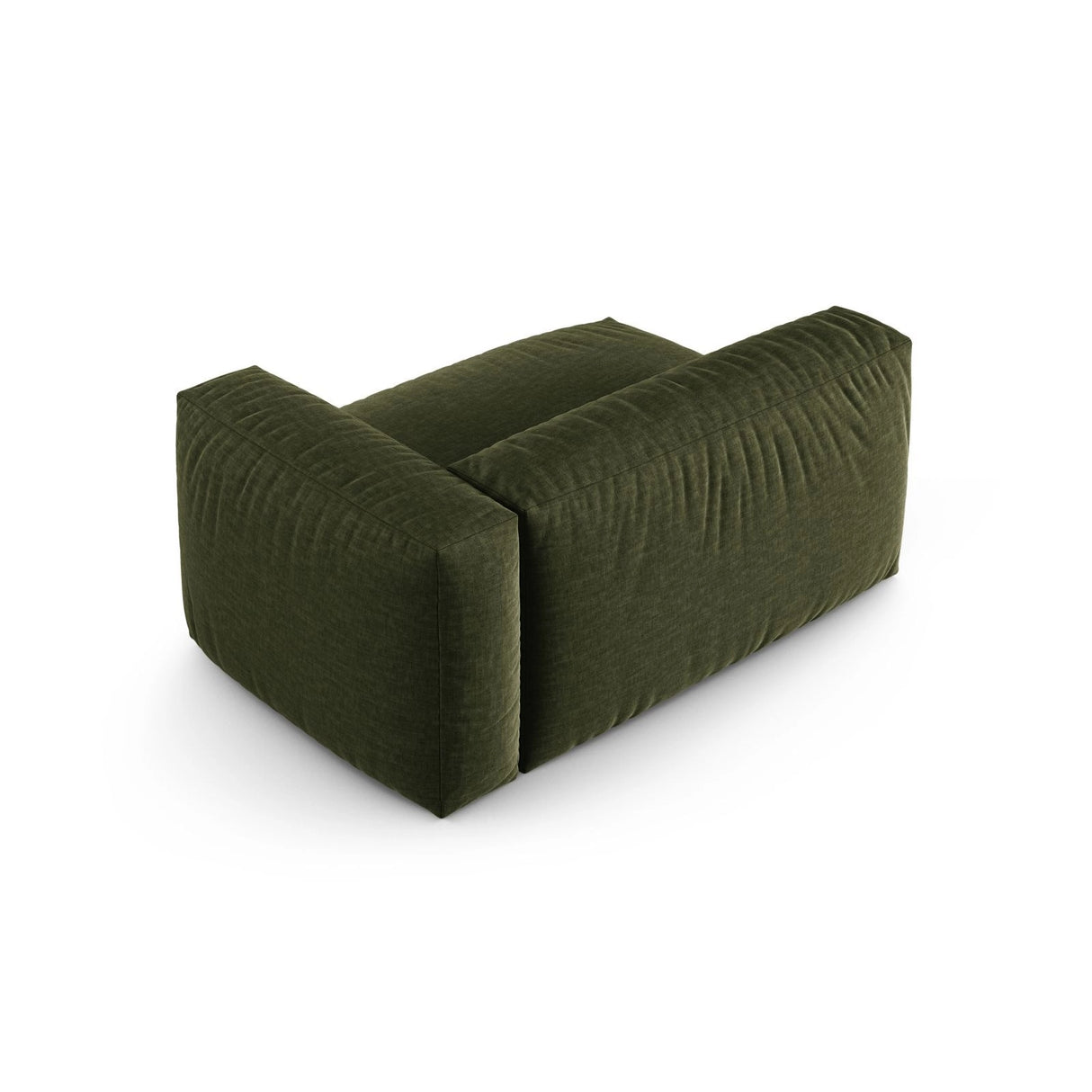 Martina Modulares Sofa Sitzelement, Rechte Seite, Sitztiefe 90 cm, aus Strukturierter Stoff in Grün (Boston Forest), 160x120 cm von Micadoni – Bild 4