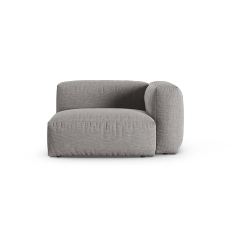 Martina Modulares Sofa Sitzelement, Rechte Seite, Sitztiefe 90 cm, aus Strukturierter Stoff in Hellgrau (Boston Light Grey), 120x120 cm von Micadoni – Bild 1