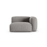 Martina Modulares Sofa Sitzelement, Rechte Seite, Sitztiefe 90 cm, aus Strukturierter Stoff in Hellgrau (Boston Light Grey), 120x120 cm von Micadoni – Bild 1