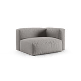 Martina Modulares Sofa Sitzelement, Rechte Seite, Sitztiefe 90 cm, aus Strukturierter Stoff in Hellgrau (Boston Light Grey), 120x120 cm von Micadoni – Bild 3