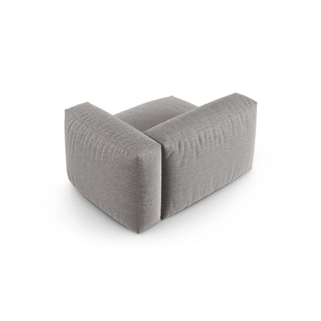Martina Modulares Sofa Sitzelement, Rechte Seite, Sitztiefe 90 cm, aus Strukturierter Stoff in Hellgrau (Boston Light Grey), 120x120 cm von Micadoni – Bild 4