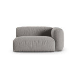 Martina Modulares Sofa Sitzelement, Rechte Seite, Sitztiefe 90 cm, aus Strukturierter Stoff in Hellgrau (Boston Light Grey), 160x120 cm von Micadoni – Bild 1