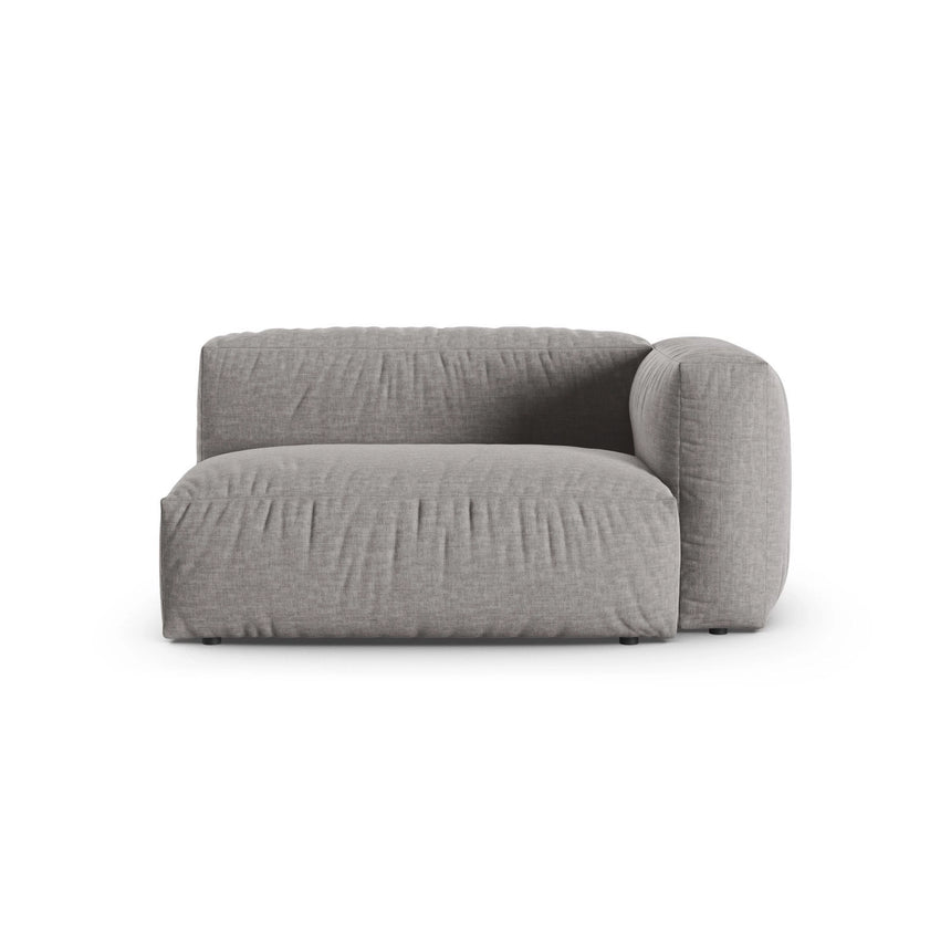 Martina Modulares Sofa Sitzelement, Rechte Seite, Sitztiefe 90 cm, aus Strukturierter Stoff in Hellgrau (Boston Light Grey), 160x120 cm von Micadoni – Bild 1