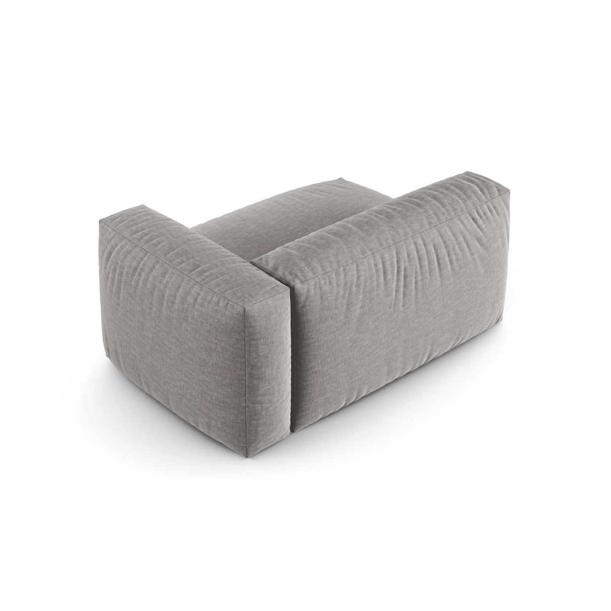 Martina Modulares Sofa Sitzelement, Rechte Seite, Sitztiefe 90 cm, aus Strukturierter Stoff in Hellgrau (Boston Light Grey), 160x120 cm von Micadoni – Bild 4
