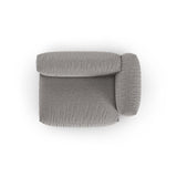 Martina Modulares Sofa Sitzelement, Rechte Seite, Sitztiefe 90 cm, aus Strukturierter Stoff in Hellgrau (Boston Light Grey), 160x120 cm von Micadoni – Bild 5