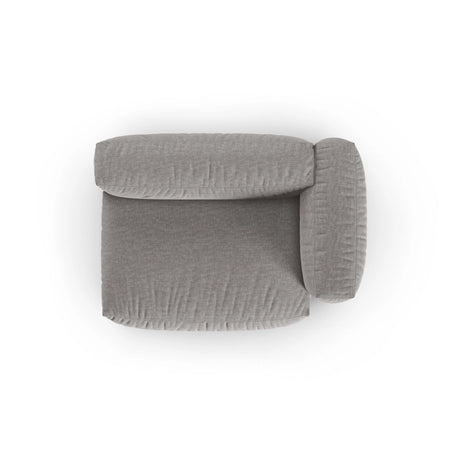 Martina Modulares Sofa Sitzelement, Rechte Seite, Sitztiefe 90 cm, aus Strukturierter Stoff in Hellgrau (Boston Light Grey), 160x120 cm von Micadoni – Bild 5