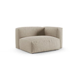 Martina Modulares Sofa Sitzelement, Rechte Seite, Sitztiefe 90 cm, aus Strukturierter Stoff in Leichtes Beige (Boston Toffee), 120x120 cm von Micadoni – Bild 3