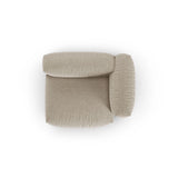 Martina Modulares Sofa Sitzelement, Rechte Seite, Sitztiefe 90 cm, aus Strukturierter Stoff in Leichtes Beige (Boston Toffee), 120x120 cm von Micadoni – Bild 5