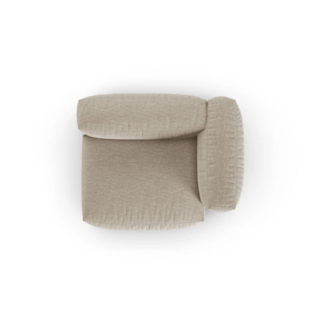 Martina Modulares Sofa Sitzelement, Rechte Seite, Sitztiefe 90 cm, aus Strukturierter Stoff in Leichtes Beige (Boston Toffee), 120x120 cm von Micadoni – Bild 5