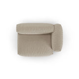 Martina Modulares Sofa Sitzelement, Rechte Seite, Sitztiefe 90 cm, aus Strukturierter Stoff in Leichtes Beige (Boston Toffee), 160x120 cm von Micadoni – Bild 5