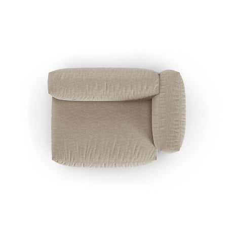 Martina Modulares Sofa Sitzelement, Rechte Seite, Sitztiefe 90 cm, aus Strukturierter Stoff in Leichtes Beige (Boston Toffee), 160x120 cm von Micadoni – Bild 5