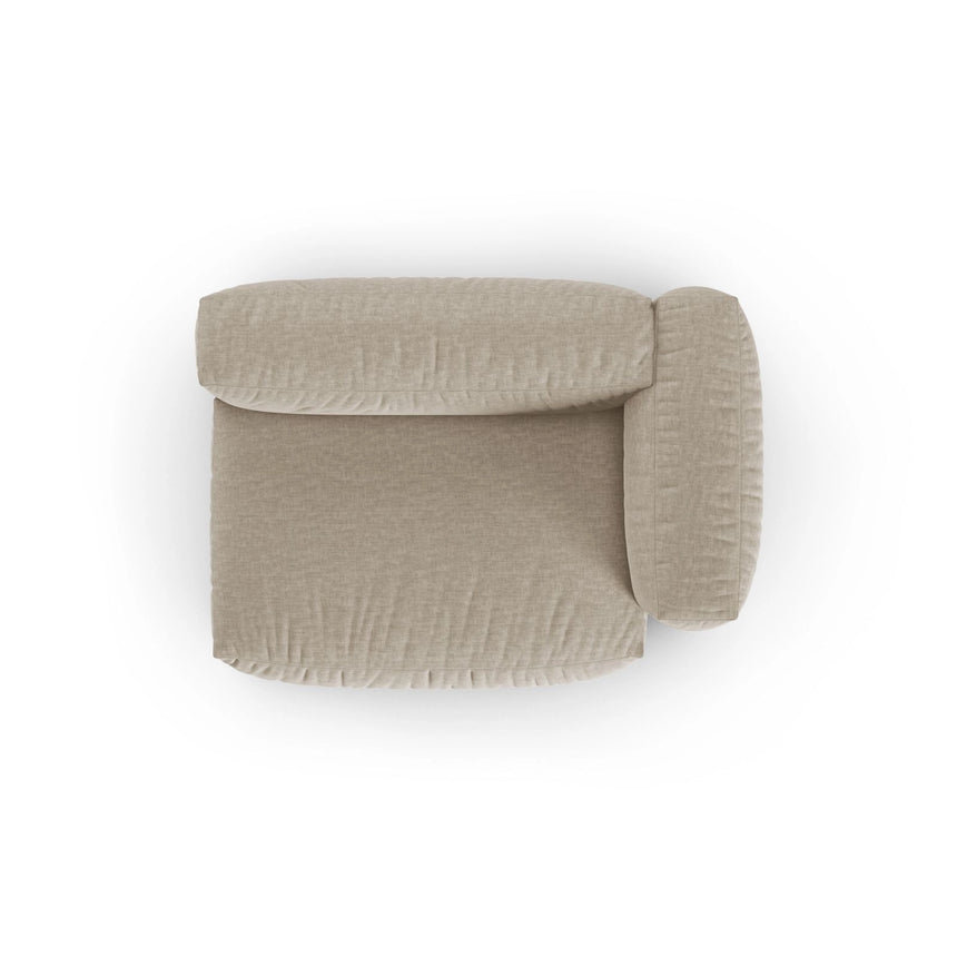 Martina Modulares Sofa Sitzelement, Rechte Seite, Sitztiefe 90 cm, aus Strukturierter Stoff in Leichtes Beige (Boston Toffee), 160x120 cm von Micadoni – Bild 5