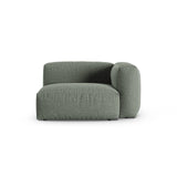Martina Modulares Sofa Sitzelement, Rechte Seite, Sitztiefe 90 cm, aus Strukturierter Stoff in Moosgrün (Boston Water Green), 120x120 cm von Micadoni – Bild 1