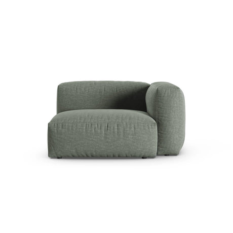 Martina Modulares Sofa Sitzelement, Rechte Seite, Sitztiefe 90 cm, aus Strukturierter Stoff in Moosgrün (Boston Water Green), 120x120 cm von Micadoni – Bild 1