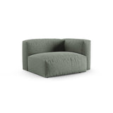 Martina Modulares Sofa Sitzelement, Rechte Seite, Sitztiefe 90 cm, aus Strukturierter Stoff in Moosgrün (Boston Water Green), 120x120 cm von Micadoni – Bild 3