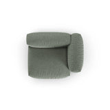 Martina Modulares Sofa Sitzelement, Rechte Seite, Sitztiefe 90 cm, aus Strukturierter Stoff in Moosgrün (Boston Water Green), 120x120 cm von Micadoni – Bild 5