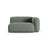 Martina Modulares Sofa Sitzelement, Rechte Seite, Sitztiefe 90 cm, aus Strukturierter Stoff in Moosgrün (Boston Water Green), 160x120 cm von Micadoni – Bild 1