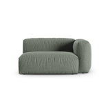 Martina Modulares Sofa Sitzelement, Rechte Seite, Sitztiefe 90 cm, aus Strukturierter Stoff in Moosgrün (Boston Water Green), 160x120 cm von Micadoni – Bild 1