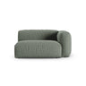 Martina Modulares Sofa Sitzelement, Rechte Seite, Sitztiefe 90 cm, aus Strukturierter Stoff in Moosgrün (Boston Water Green), 160x120 cm von Micadoni – Bild 1