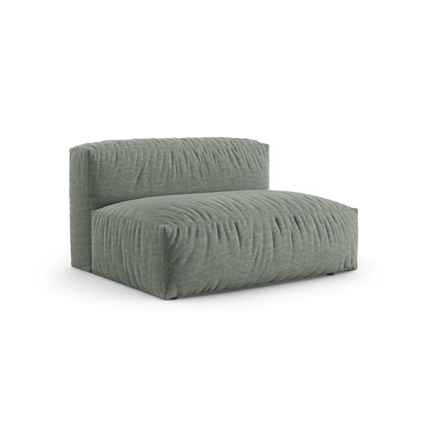 Martina Modulares Sofa Sitzelement, Rechte Seite, Sitztiefe 90 cm, aus Strukturierter Stoff in Moosgrün (Boston Water Green), 160x120 cm von Micadoni – Bild 3