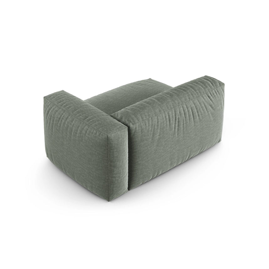 Martina Modulares Sofa Sitzelement, Rechte Seite, Sitztiefe 90 cm, aus Strukturierter Stoff in Moosgrün (Boston Water Green), 160x120 cm von Micadoni – Bild 4