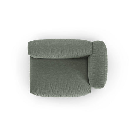 Martina Modulares Sofa Sitzelement, Rechte Seite, Sitztiefe 90 cm, aus Strukturierter Stoff in Moosgrün (Boston Water Green), 160x120 cm von Micadoni – Bild 5