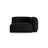 Martina Modulares Sofa Sitzelement, Rechte Seite, Sitztiefe 90 cm, aus Strukturierter Stoff in Schwarz (Boston Black), 120x120 cm von Micadoni – Bild 1