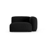 Martina Modulares Sofa Sitzelement, Rechte Seite, Sitztiefe 90 cm, aus Strukturierter Stoff in Schwarz (Boston Black), 120x120 cm von Micadoni – Bild 1