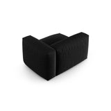 Martina Modulares Sofa Sitzelement, Rechte Seite, Sitztiefe 90 cm, aus Strukturierter Stoff in Schwarz (Boston Black), 120x120 cm von Micadoni – Bild 4
