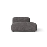 Martina Modulares Sofa Sitzelement, Rechte Seite, aus Boucle in Anthrazit (Monet Anthracite), 133x106 cm
 von Micadoni – Bild 1