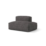 Martina Modulares Sofa Sitzelement, Rechte Seite, aus Boucle in Anthrazit (Monet Anthracite), 133x106 cm
 von Micadoni – Bild 3