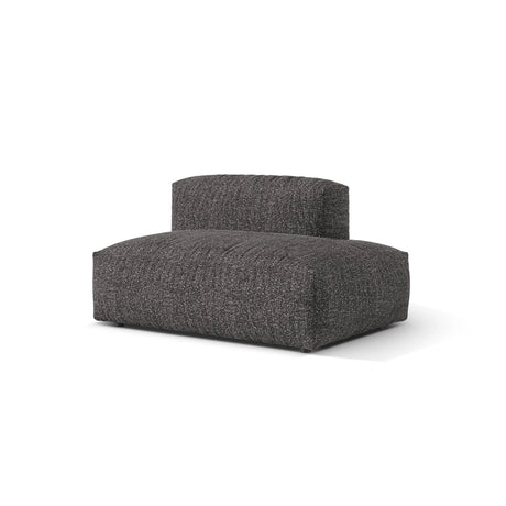 Martina Modulares Sofa Sitzelement, Rechte Seite, aus Boucle in Anthrazit (Monet Anthracite), 133x106 cm
 von Micadoni – Bild 3
