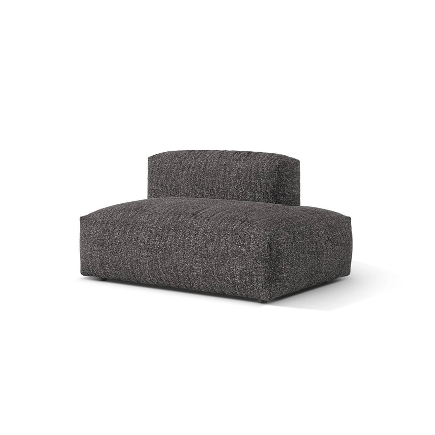 Martina Modulares Sofa Sitzelement, Rechte Seite, aus Boucle in Anthrazit (Monet Anthracite), 133x106 cm
 von Micadoni – Bild 3