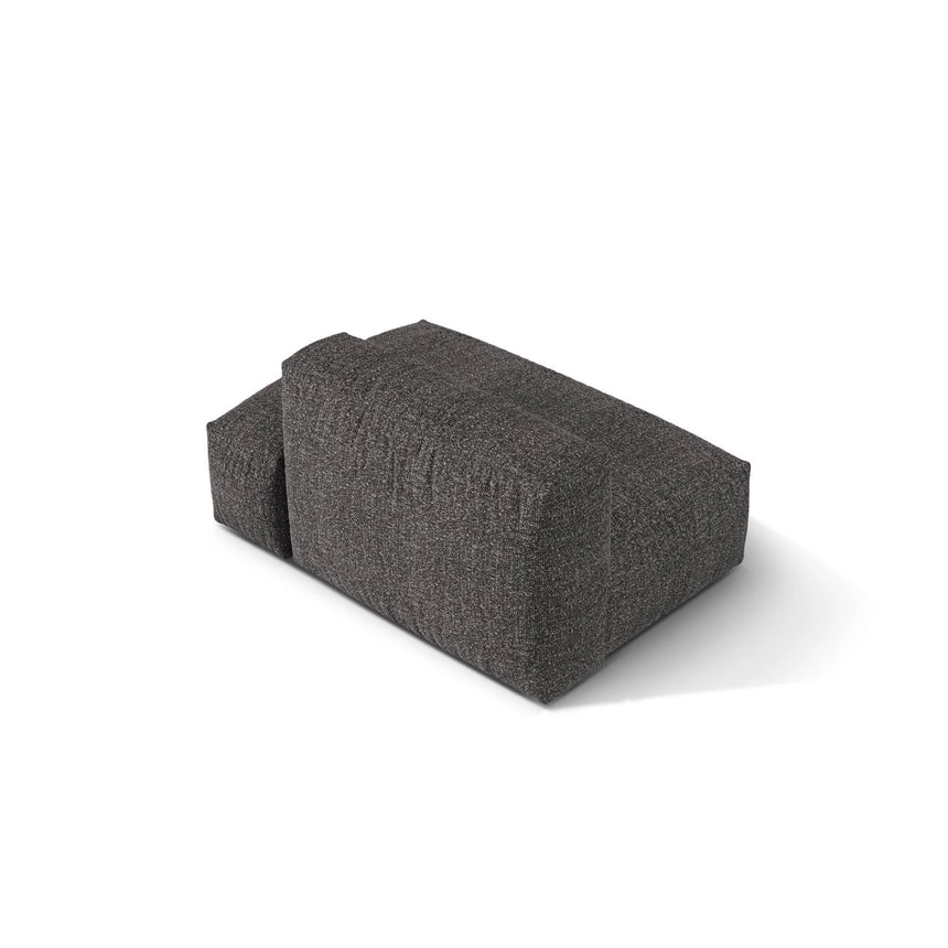 Martina Modulares Sofa Sitzelement, Rechte Seite, aus Boucle in Anthrazit (Monet Anthracite), 133x106 cm
 von Micadoni – Bild 4